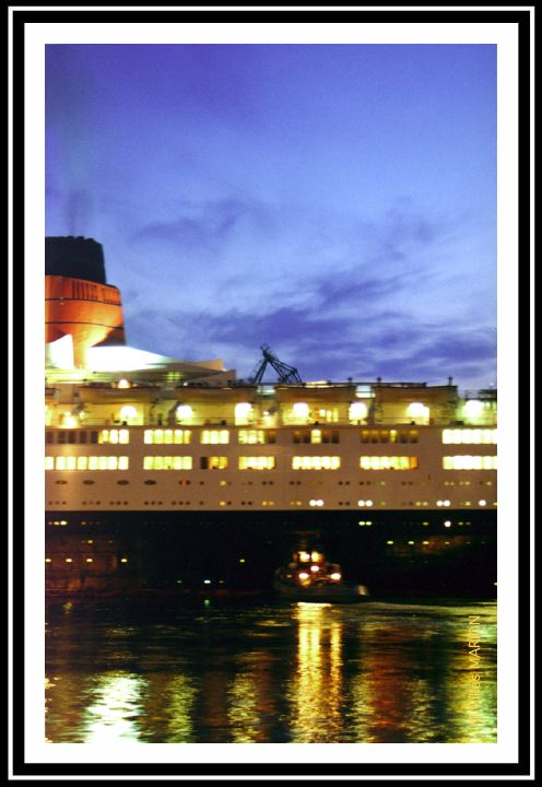 Le Queen Elizabeth 2 à Cherbourg